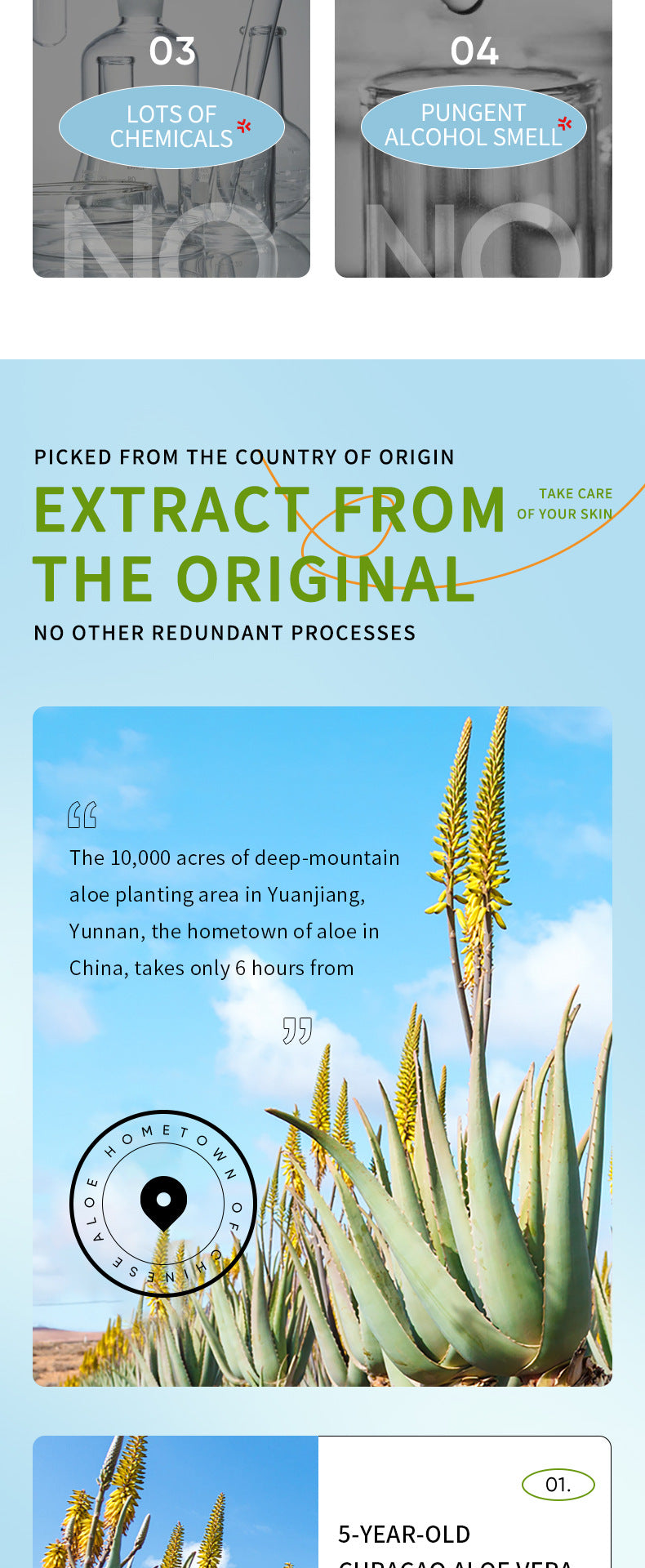 Aloe Vera Skincare Set SADOER Cleansing, hydrating, moisturizing, and nourishing  foreign trade manufacturer wholesale