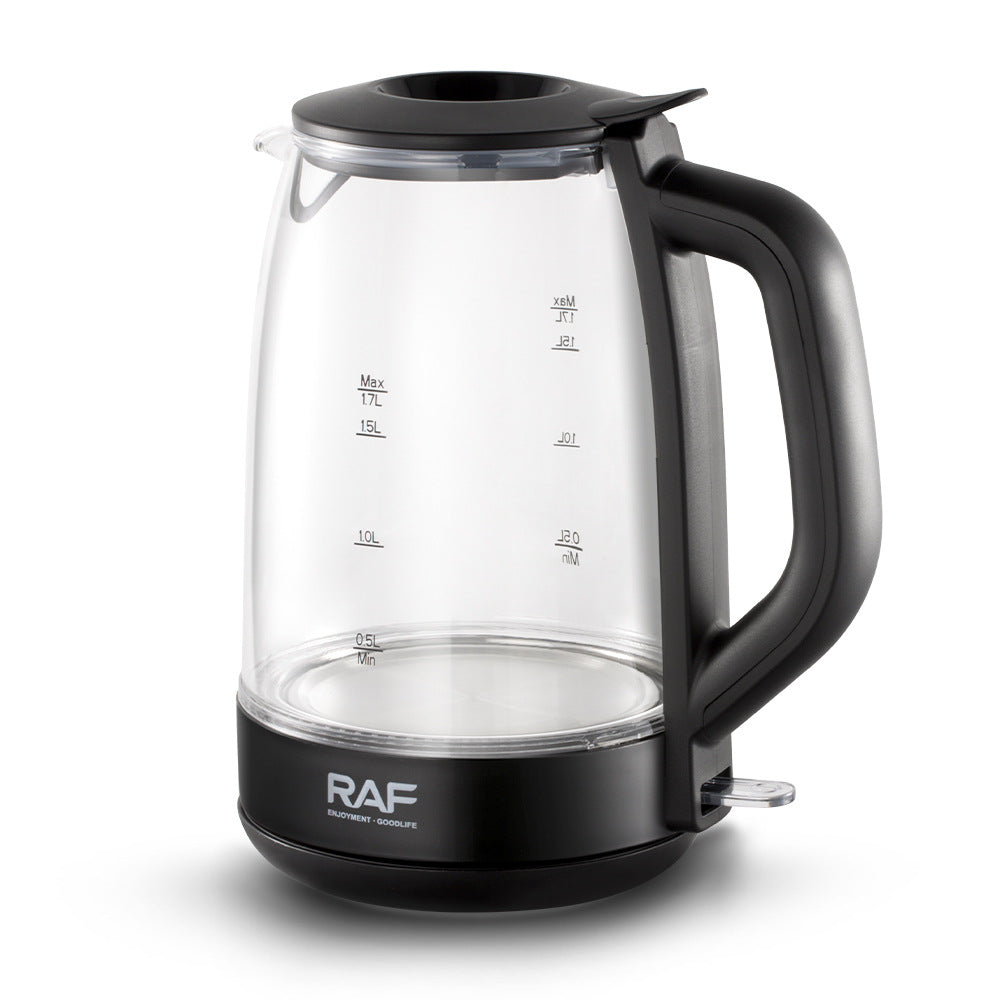 RAF European Standard Electric Kettle Automatic Power-off Glass Electric Kettle Household Kettle Health Care304 Wholesale R.7869
