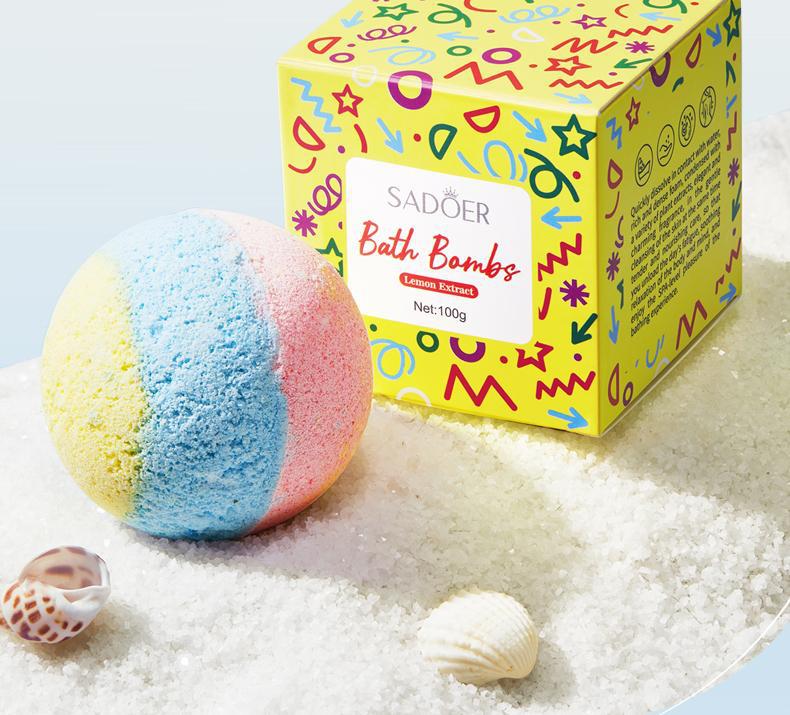 Rose Bath Salt Balls SADOER Deep Cleansing Body Universal Bath Ball Cross-Border Foreign Trade Wholesale
