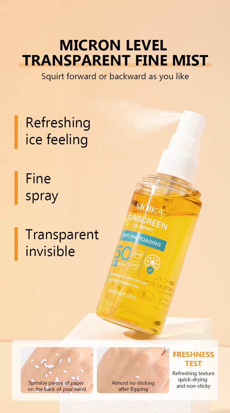 MOIKA All50Double Sunscreen Oil Spray Wholesale UV Protection Essence Moisturizing