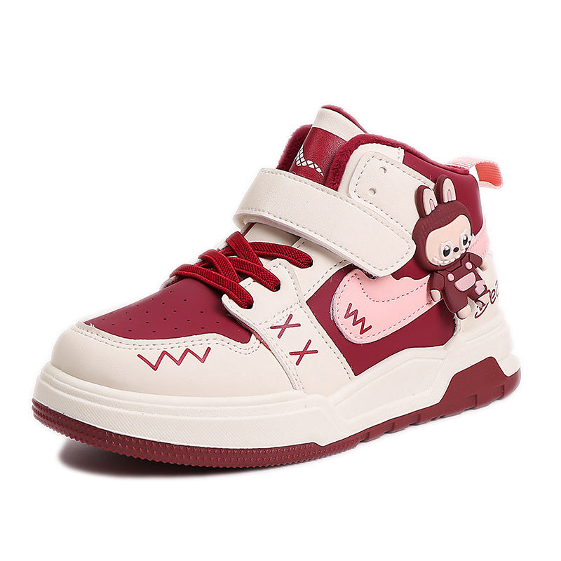 Fashion Doll Labubu Girls' Shoes Princess Shoes2025New Autumn Children's Soft Sole Casual Sports Shoes