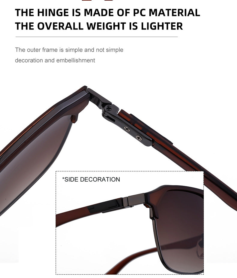 European and American Fashion Cat Eye Sunglasses for Men, Unique High-End Feel, Men's Driving Glasses Wholesale shades