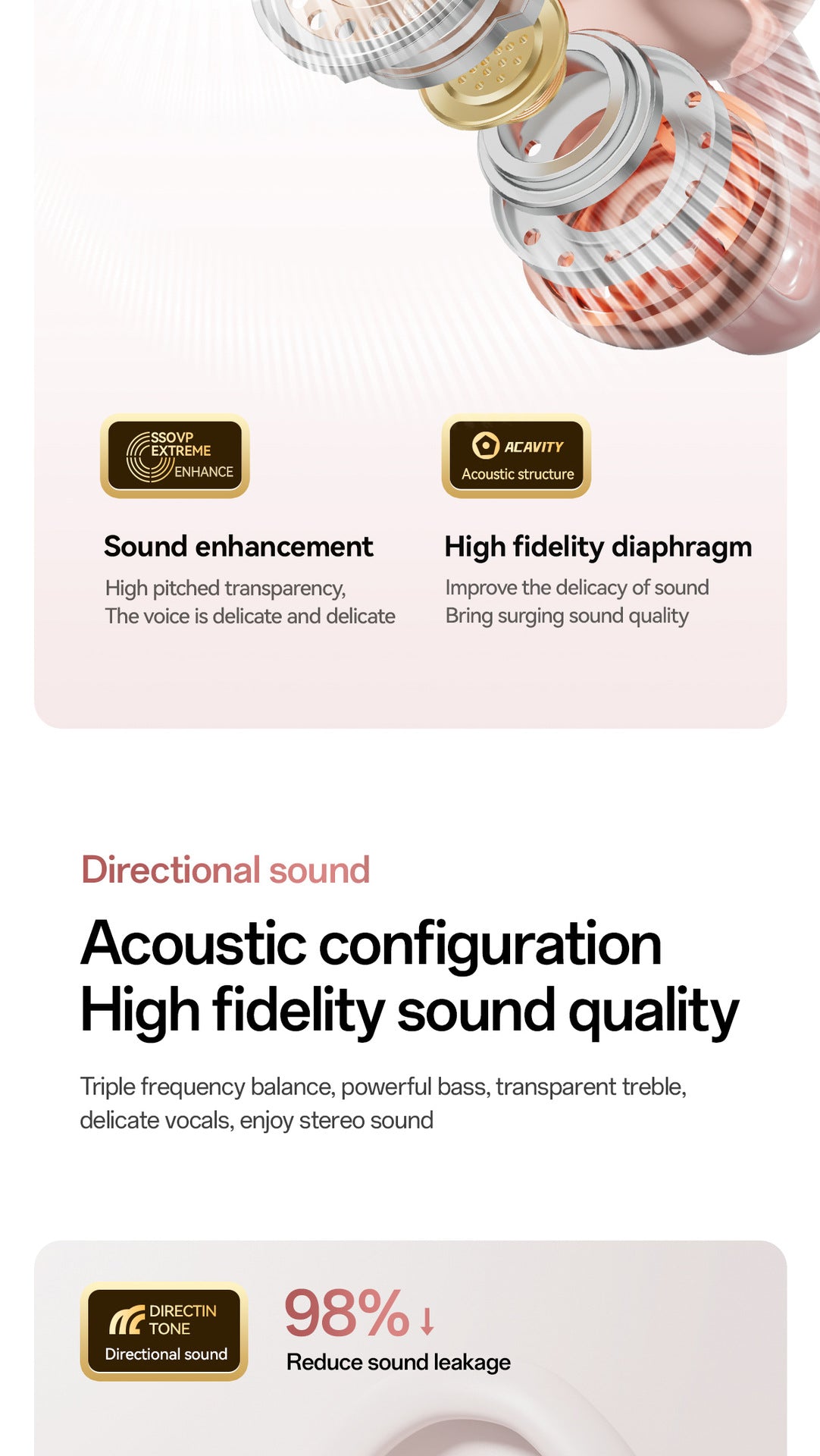 New E-commerce Model M106Simple Heart Long Battery Life High Appearance Mini Bag Style Wireless Bluetooth Earphones