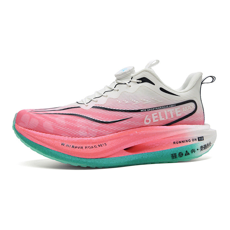 Feiteng6New Style Real Explosive Carbon Plate High Elastic Cushioning Running Shoes Luminous Casual fashion Couple Rotating Buckle Sneakers