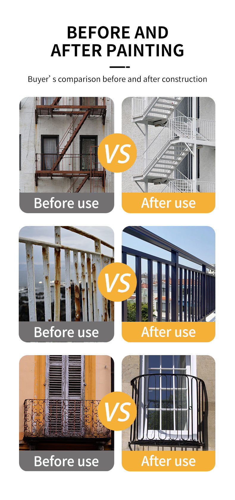 New Product Paint Manufacturer Comes With Brush Water Iron Art Iron Gate Railing Renovation Anti-rust Paint Metallic Paint Renovation Tool