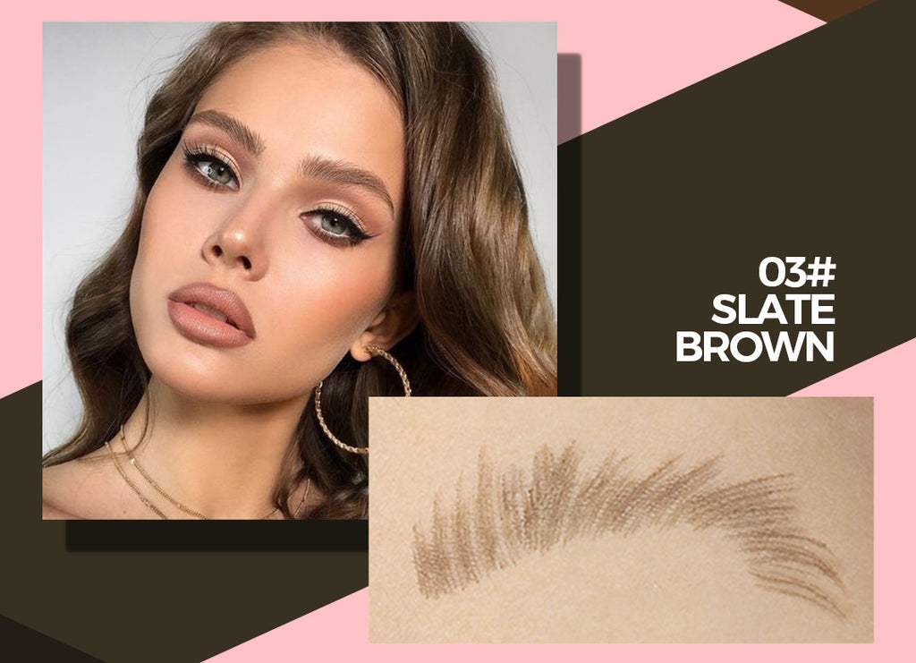Four-Prong Eyebrow Pencil Wild Eyebrow Waterproof Smudge-Proof Four-Claw Split Liquid Eyebrow Pencil
