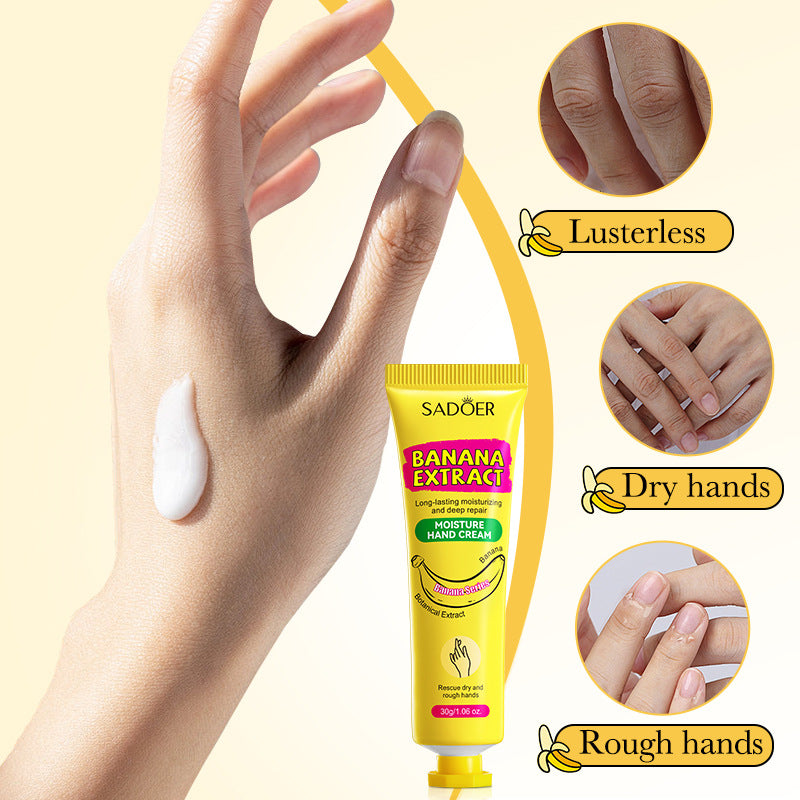 Banana Hydrating Hand Cream30g SADOER Moisturizing and anti-chapped autumn and winter hand cream  wholesale