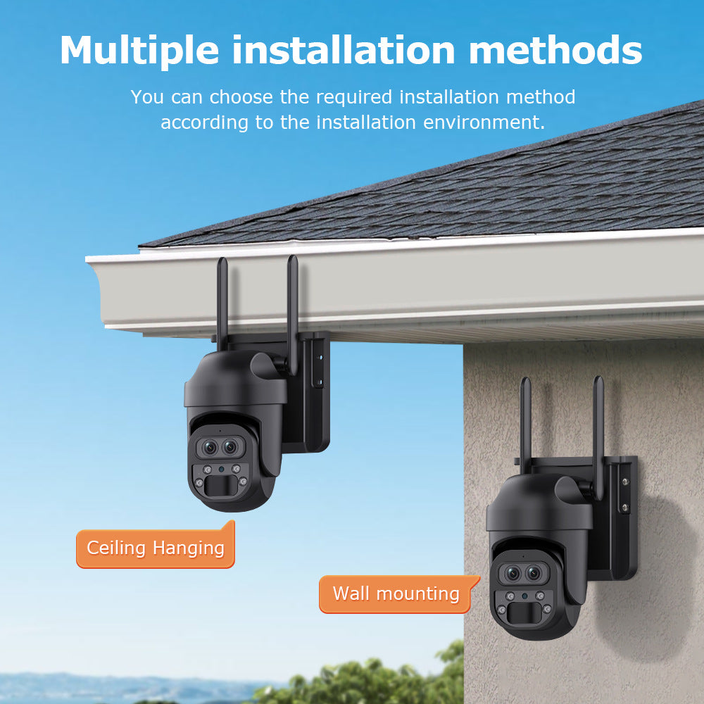 4G Solar Camera Camera12High Magnification Low Power Consumption Surveillance600Wanquan Color Camera Outdoor Waterproof