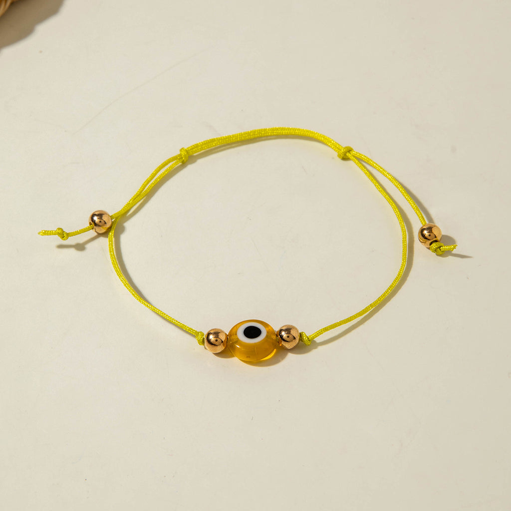 European and American Style Bracelet Colorful Devil's Eye Beaded Bracelet Simple Glass Eye Bracelet Wholesale