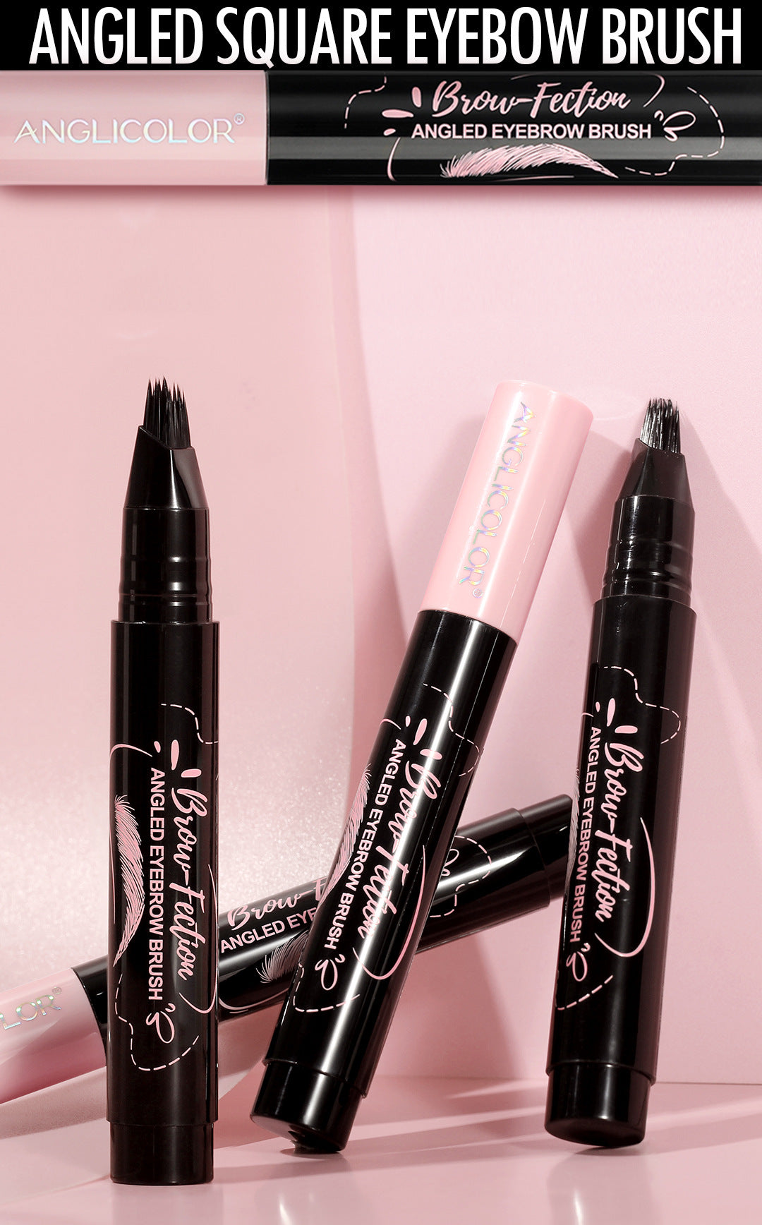 Specially Designed Multi-Pronged Plush Waterproof Eyebrow Pencil Long-Lasting Non-Fading Liquid Eyebrow Pencil for Distinct Wild Eyebrows