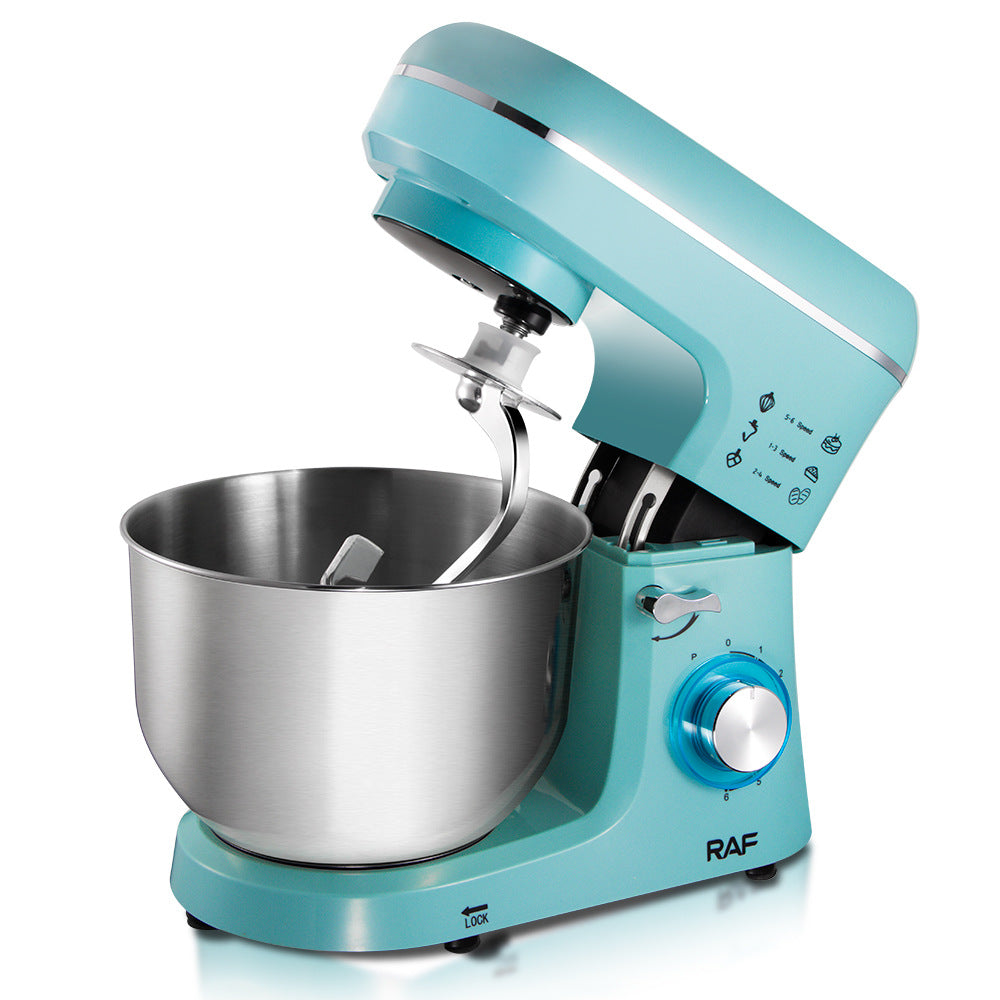 Chef Machine Fully Automatic Dough Mixer Kneading Stirring Milk Cap Egg Beater Desktop Commercial Small Multi-Functional5.5L