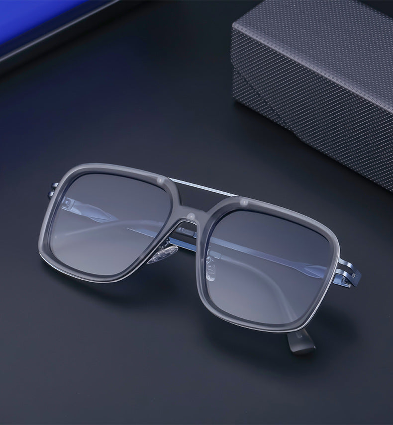 2025New style sunglasses for men with a high-end feel, vintage driving sunglasses, square frame glasses wholesale