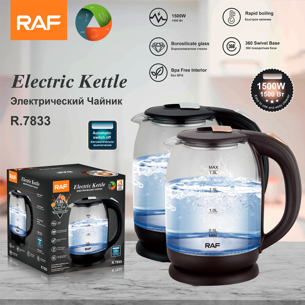 European Standard Glass Electric Kettle Household Electric Kettle Automatic Power-off Kettle Health Kettle Wholesale