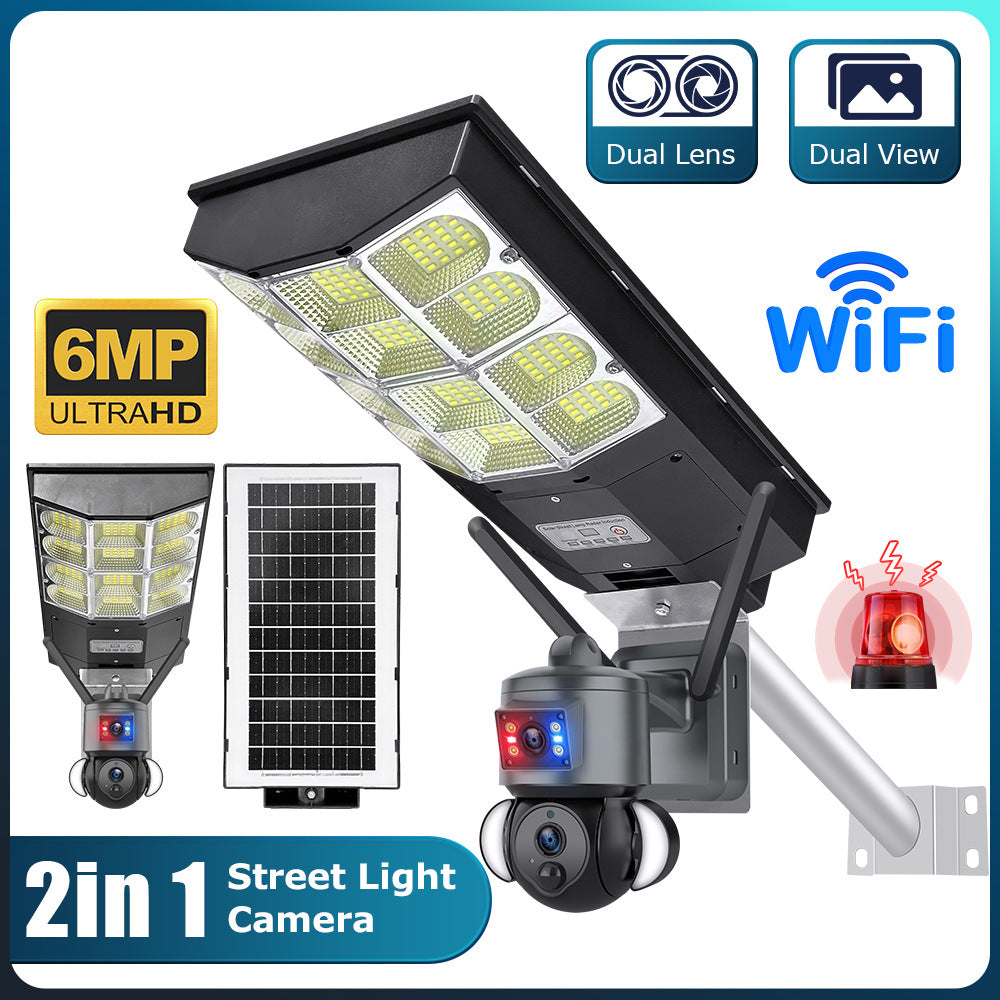 Exclusive Supply4g Solar street light surveillance camera outdoor6MP Night Vision Binoculars with HD Illumination wifi Photo
