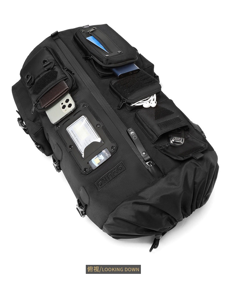 OZUKO Basketball Backpack Men's Large Capacity Waterproof Backpack Sports Bag Multifunctional Outdoor Trendy Brand Backpack