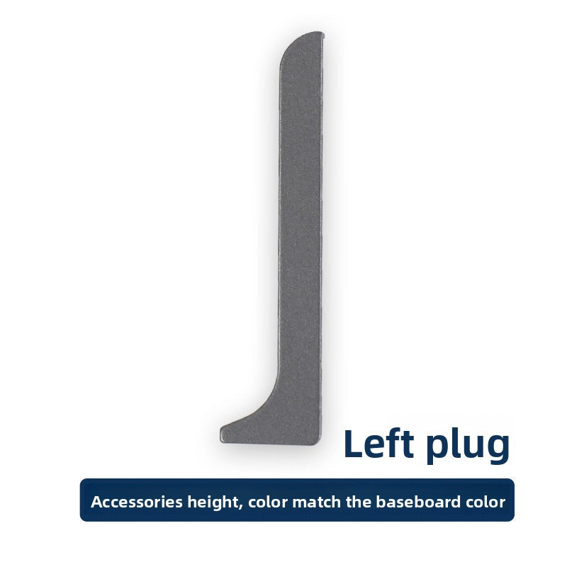 Thickened aluminum alloy skirting board, snap-on metal baseboard, self-adhesive, seamless, stainless steel skirting board for home use