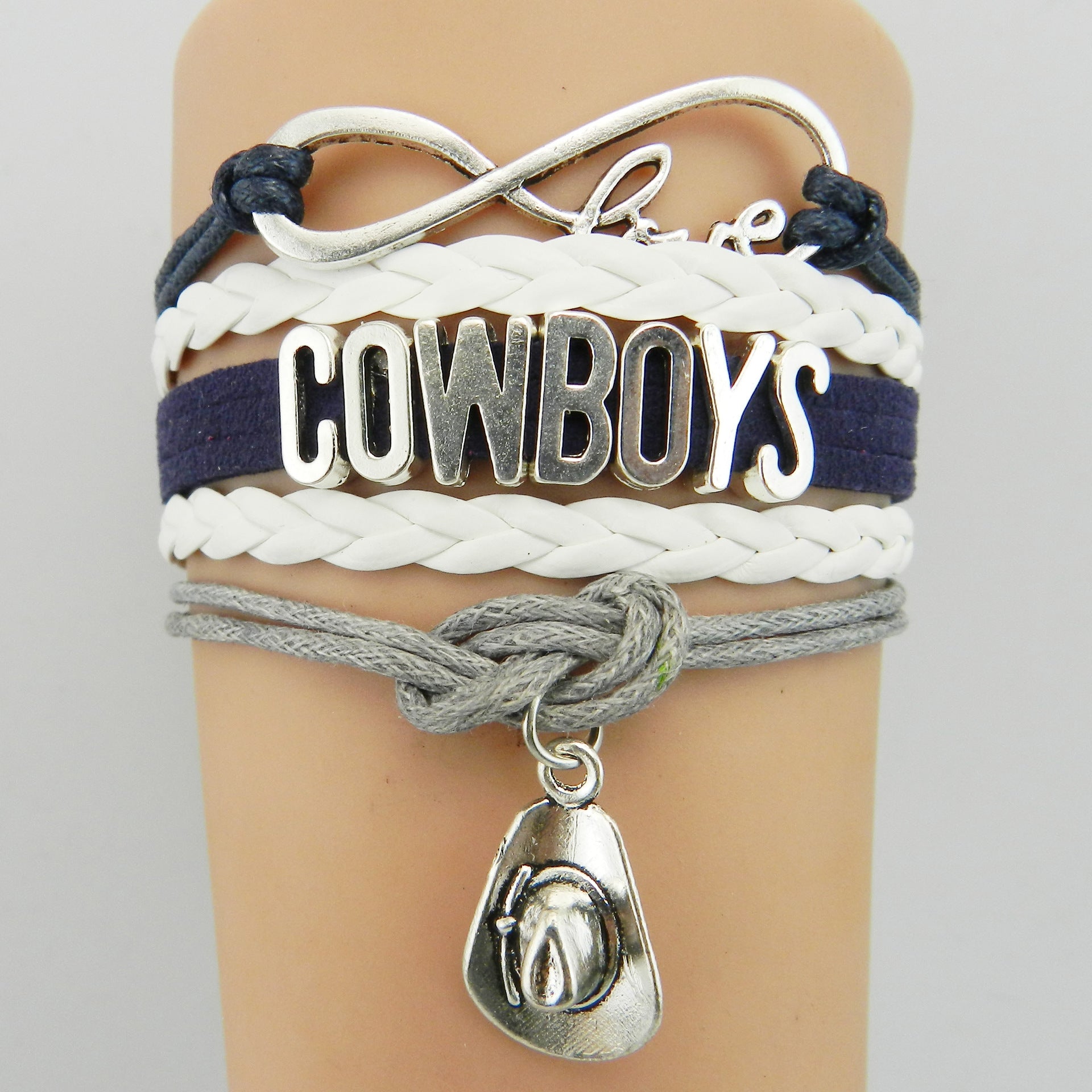 COWBOYS Cowboys Braided Bracelet Men's Football Sports Helmet Bracelet Letter Braided Football Bracelet