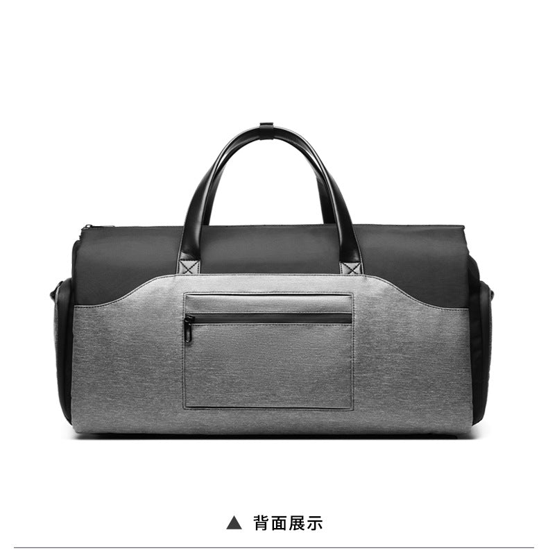 Men's Travel Bag Foldable Suit Gym Bag Large Capacity Multifunctional Waterproof Short Trip Handheld Shoulder Luggage Bag