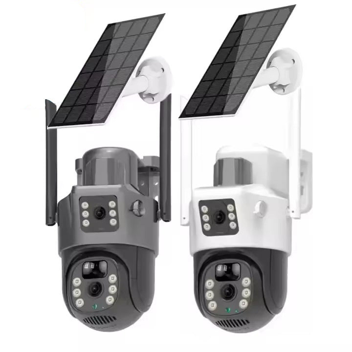 V380Binocular Solar Surveillance Camera4G Outdoor Dual Screen Home Low Power Consumption Shenzhen Security Monitoring