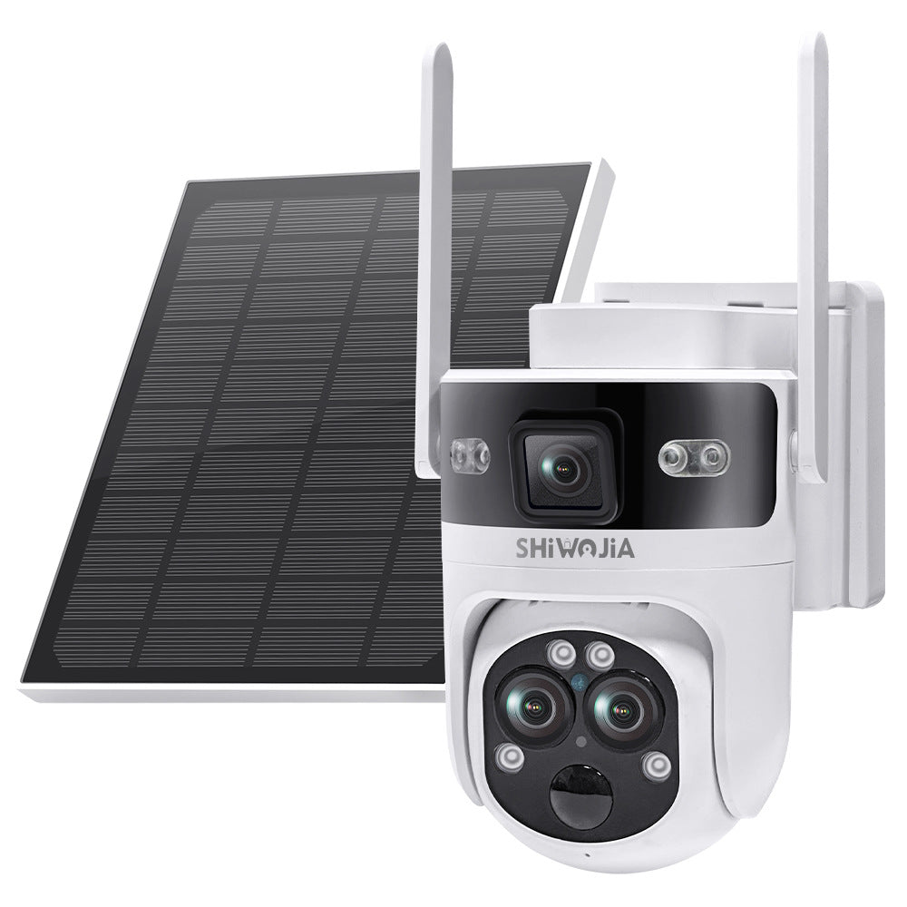 New three-eye waterproof solar camera15Times6MP High Definition Wireless Multi-zone Surveillance Gun Ball Machine