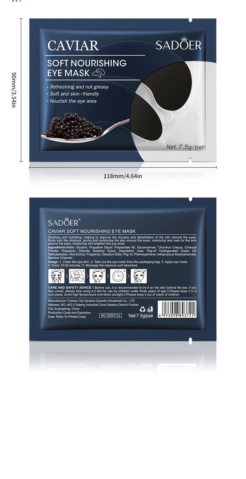Eye Mask SADOER Caviar Eye Mask Pack Moisture replenishment Cross-border Foreign Trade Skincare Wholesale