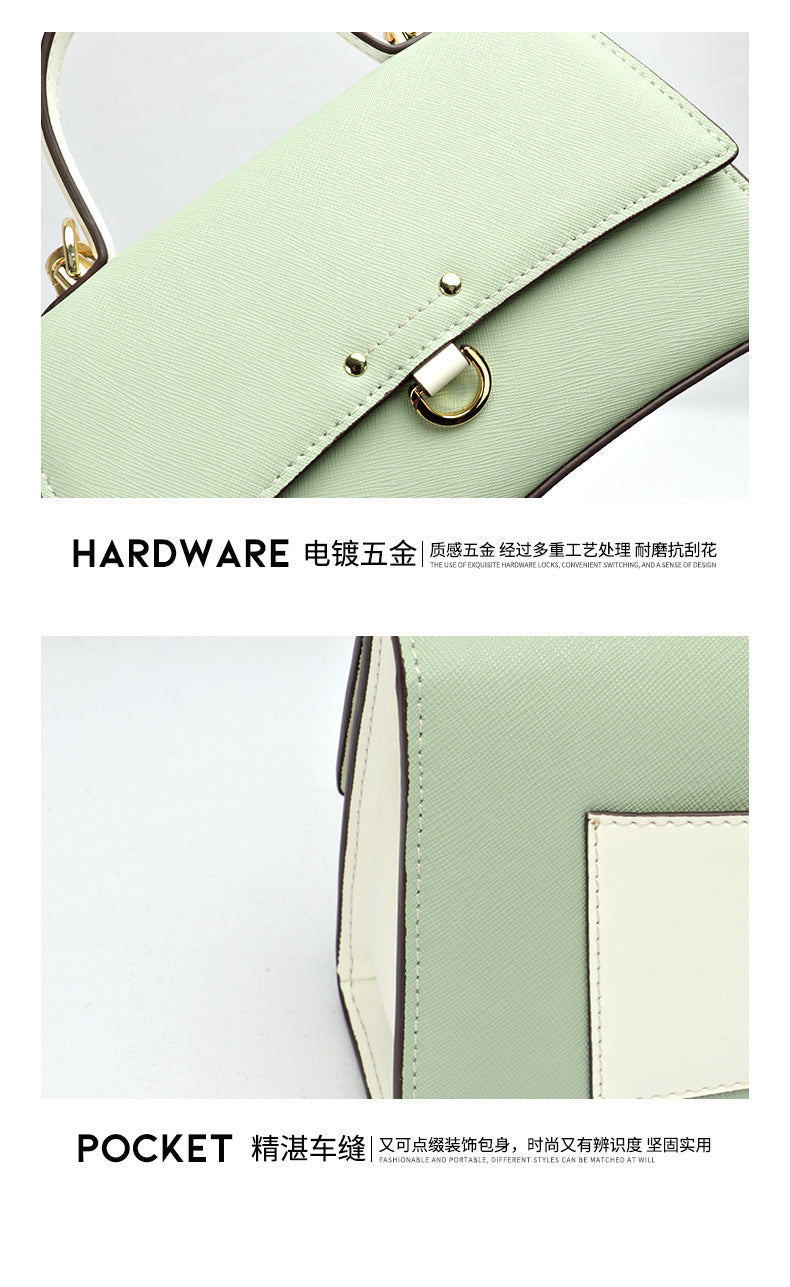 New Summer Korean Fashion Simple Kelly Bag Women's Single Shoulder Crossbody Small Bag Elegant Personality Small Square Bag