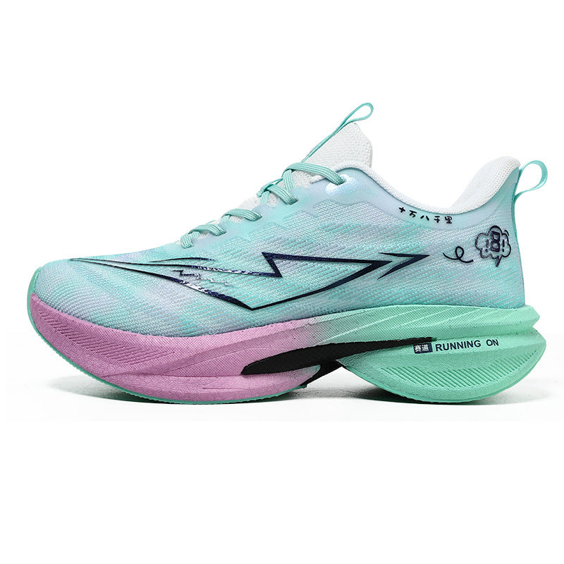 Spring and Summer Rebound Shock Absorption Carbon Plate Support Running Shoes Mesh Breathable Sports Shoes Lightweight Shock Absorption Anti-Slip Running Shoes