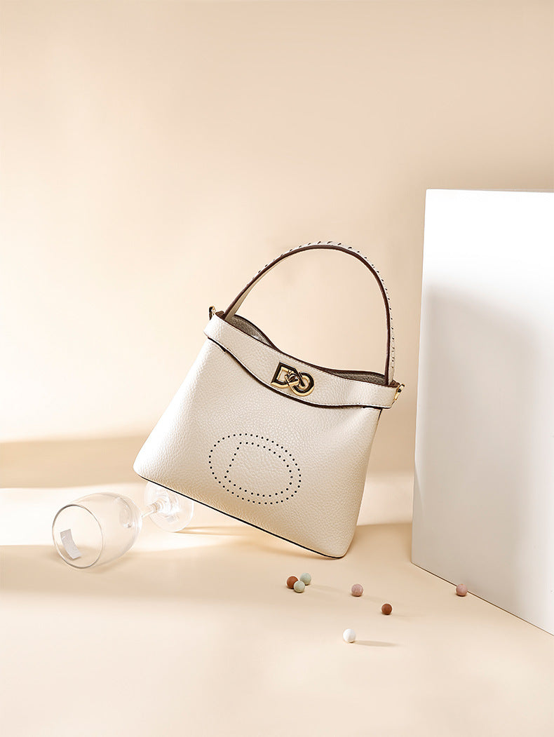 New Bucket Tote Bag Niche Versatile Handbag for Women Daily Casual Light Luxury Fashion Women's Bag Single Shoulder Crossbody Bag