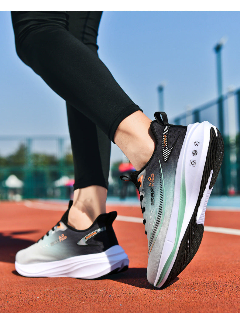 2025Large Size Marathon Running Shoes for Men and Women, Outdoor Aerobic Running, Lightweight and Breathable, Student Physical Test Running Shoes