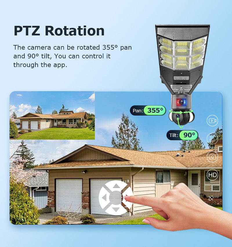 Exclusive Supply4g Solar street light surveillance camera outdoor6MP Night Vision Binoculars with HD Illumination wifi Photo