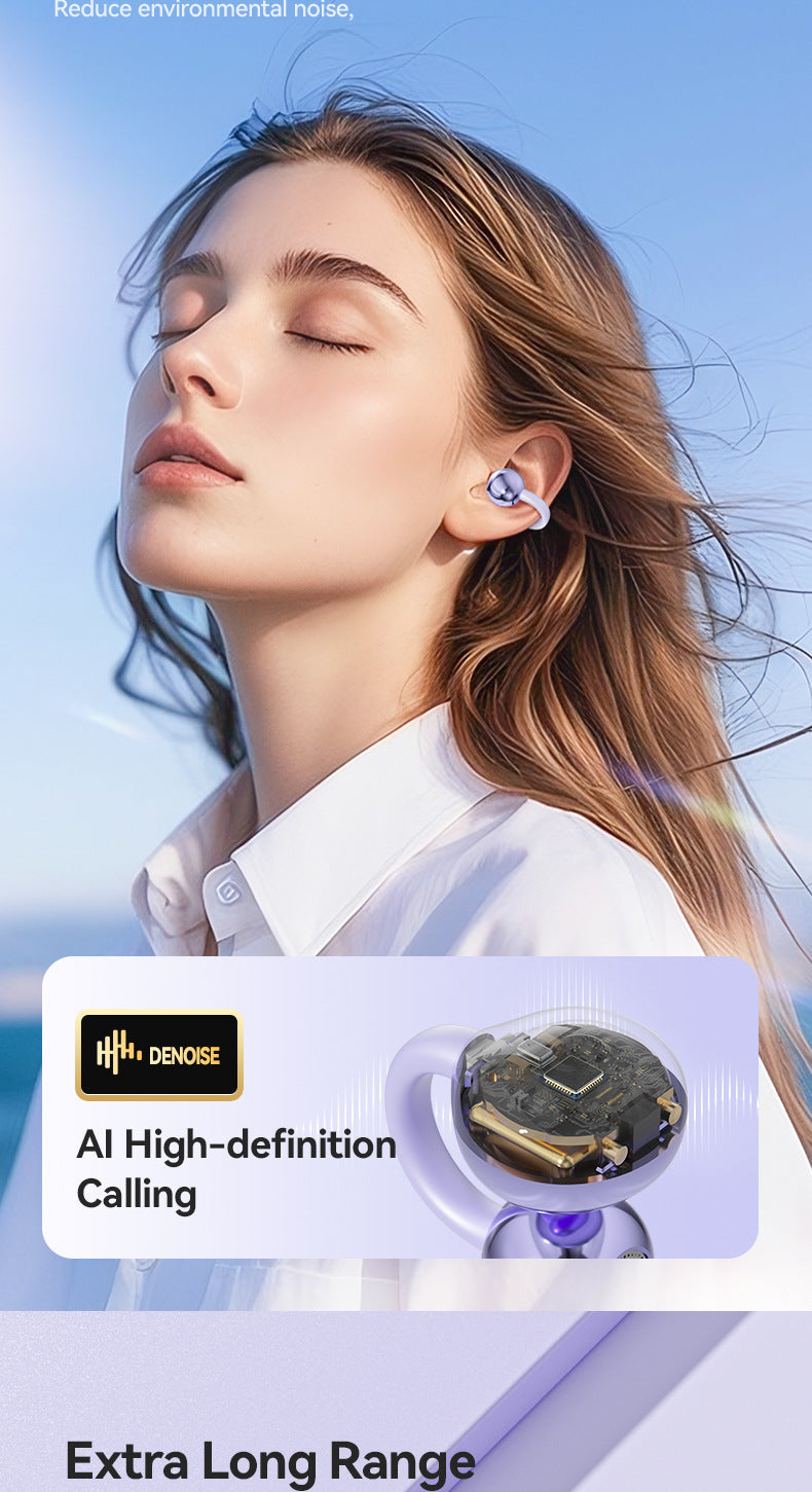 M79Popular AI Smart Translation Bluetooth Earbuds Clip-on High-Quality Bone Conduction Wireless Bluetooth Earbuds