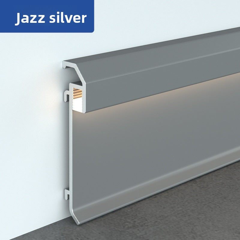 Aluminum alloy luminous baseboard, embedded luminous baseboard LED Aluminum alloy skirting board with light strip