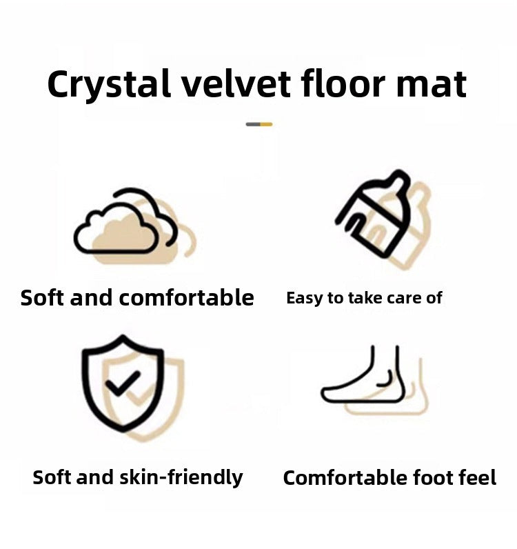 Christmas Decorative Doormat Crystal Velvet Non-Slip Door Mat Festive Atmosphere Entrance Door Mat Outdoor Dust Removal Mat