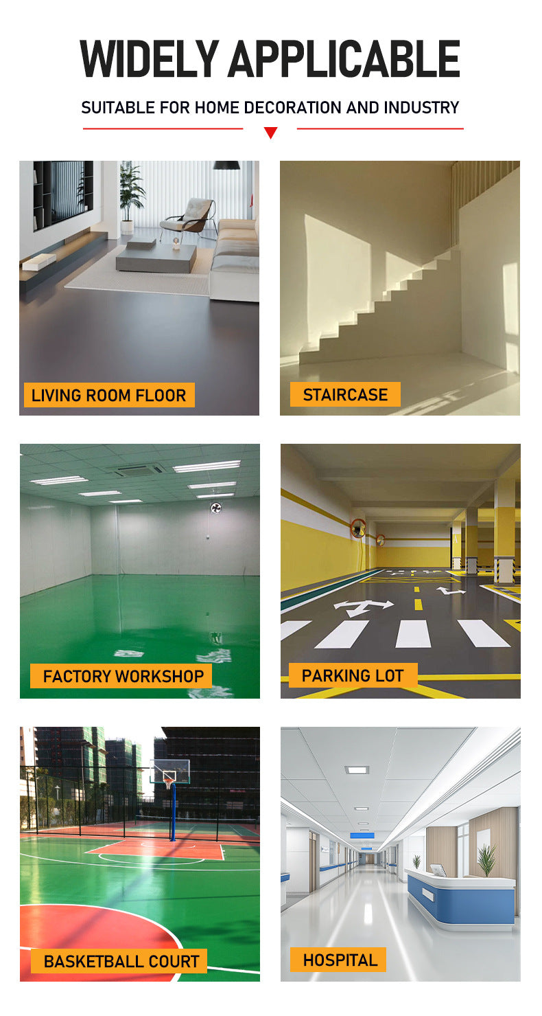 Colorful Three-in-One Floor Paint Parking lot basement warehouse factory floor coating self-leveling anti-slip