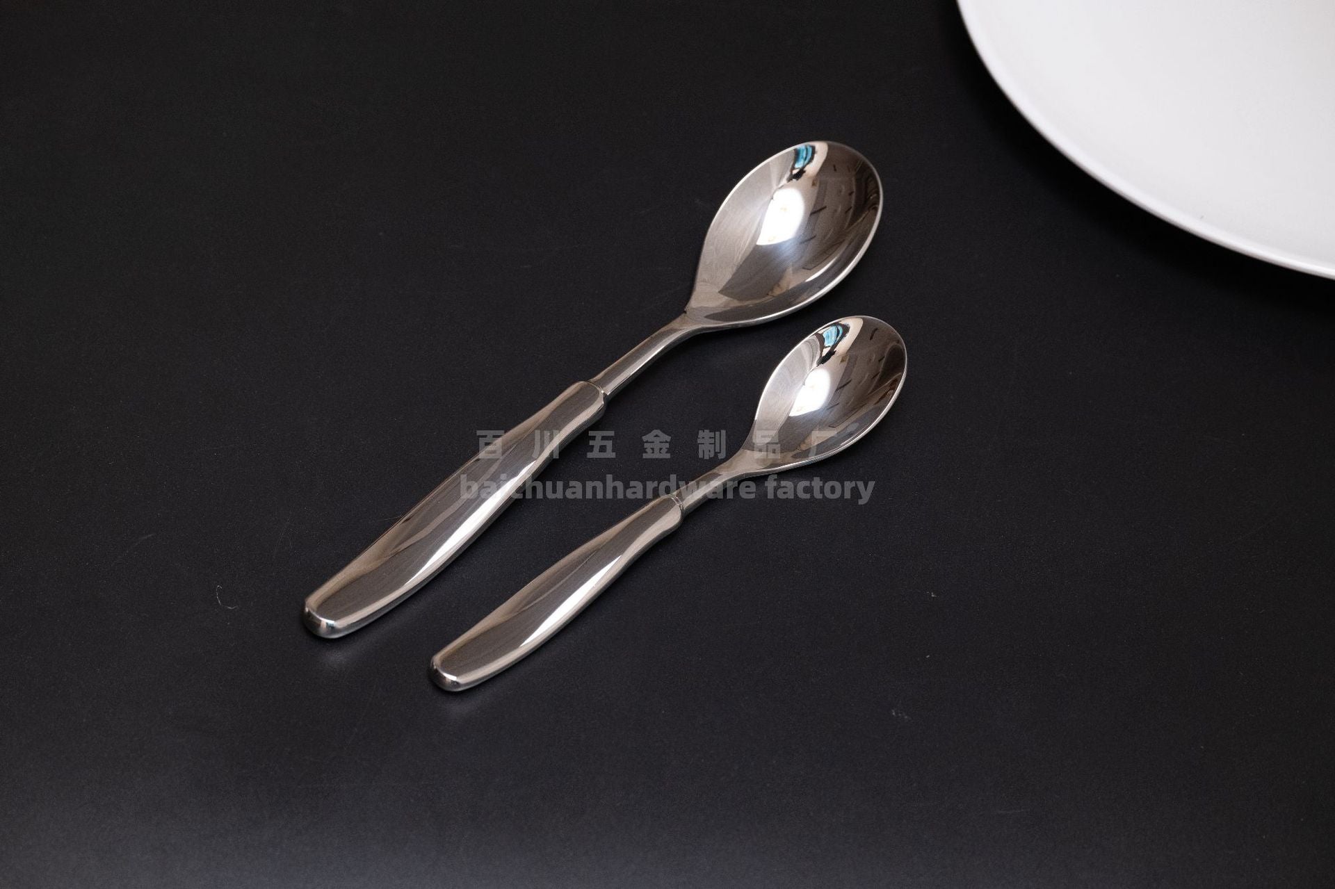 304Stainless Steel Spoon with Thickened Handle, Simple Household Knife, Fork, Spoon, Western Restaurant Supplies, Cutlery Set Wholesale
