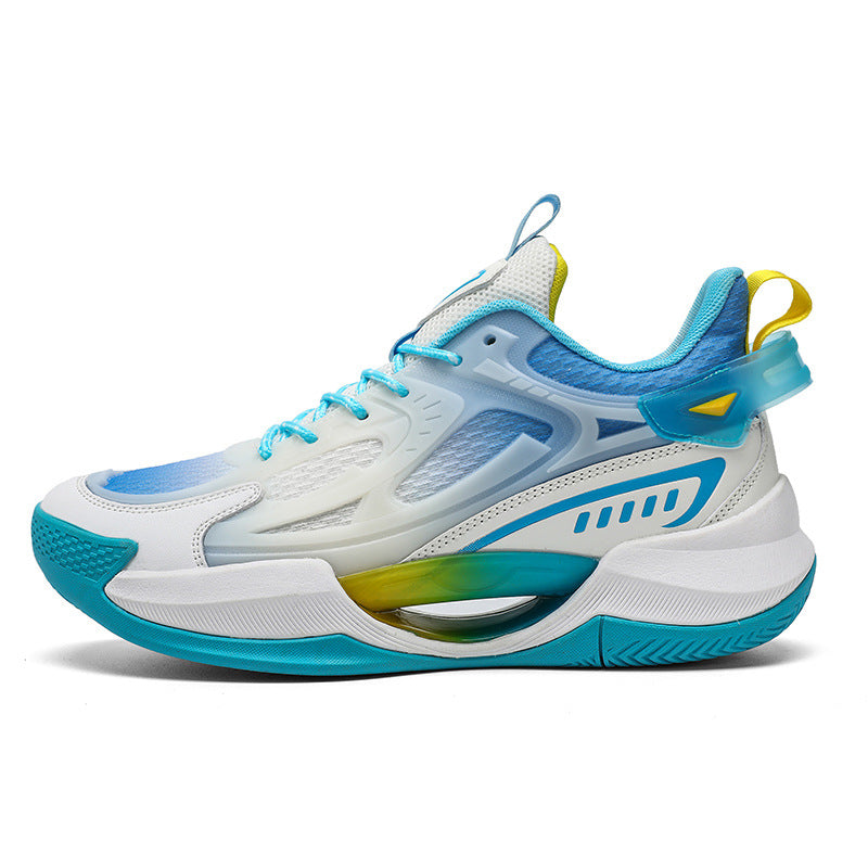 Four Seasons New Luminous Mesh Breathable Men's Shoes Casual Trendy Basketball Shoes High Elastic Cushioning Wear-Resistant Non-Slip Sports Shoes