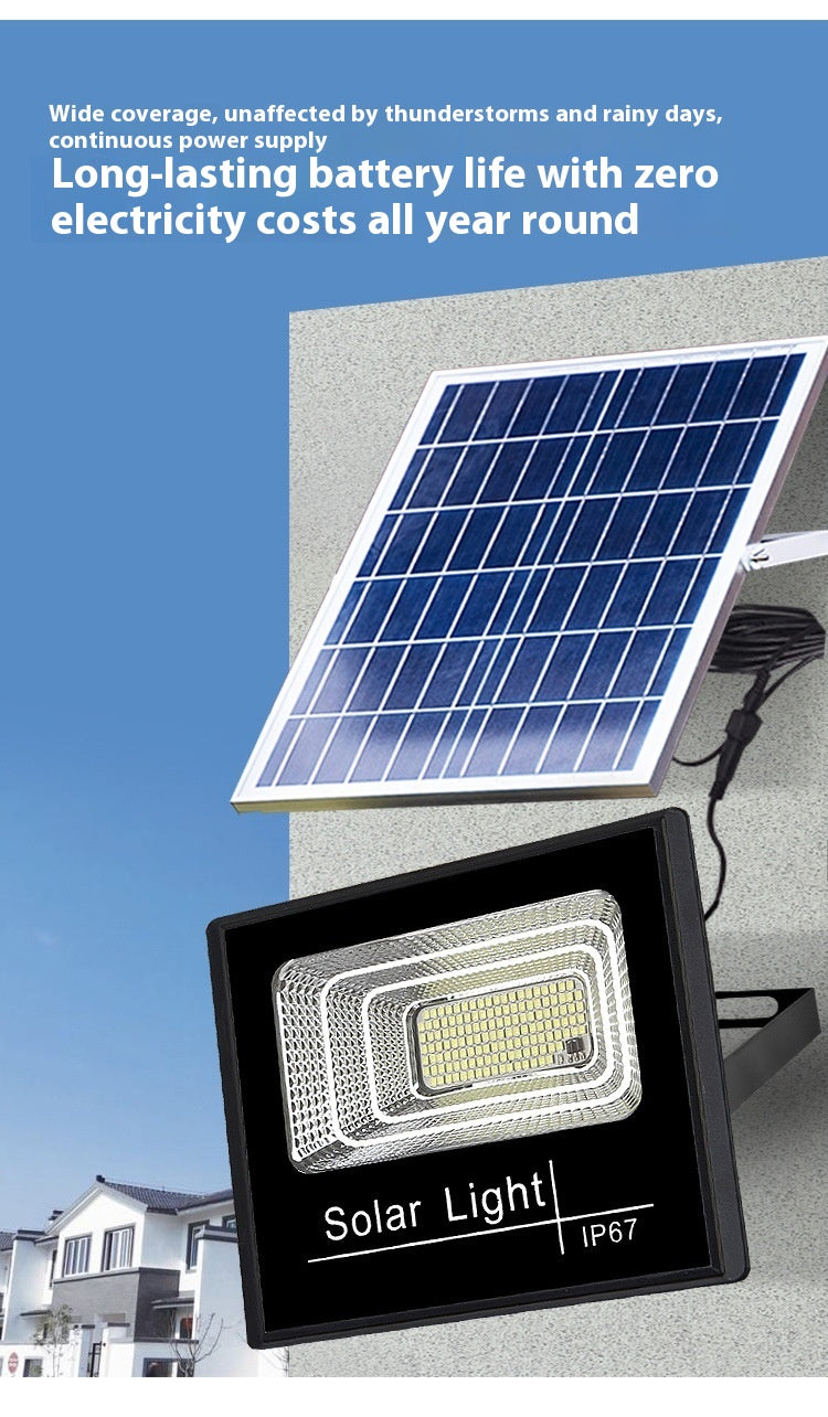 Waterproof LED Solar Street Light Indoor and Outdoor Home Garden Lighting with Strong Light for Rural Yards IP Rating IP65