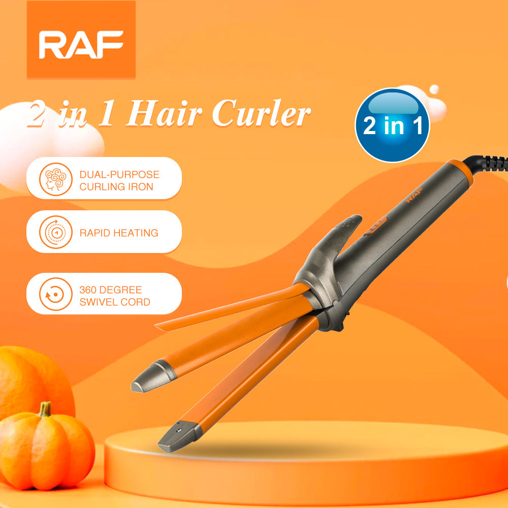 New 2-in-1 Curling Iron and Straightener Ceramic Plate Dry and Wet Dual-use Large Curling Bangs Hair Styling Tool