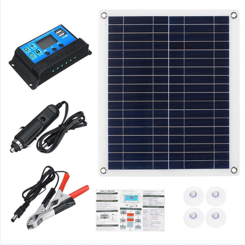 30W 18V High Efficiency Mini Solar Panel Flexible Voltage Polycrystalline Silicon Portable Battery Charging System