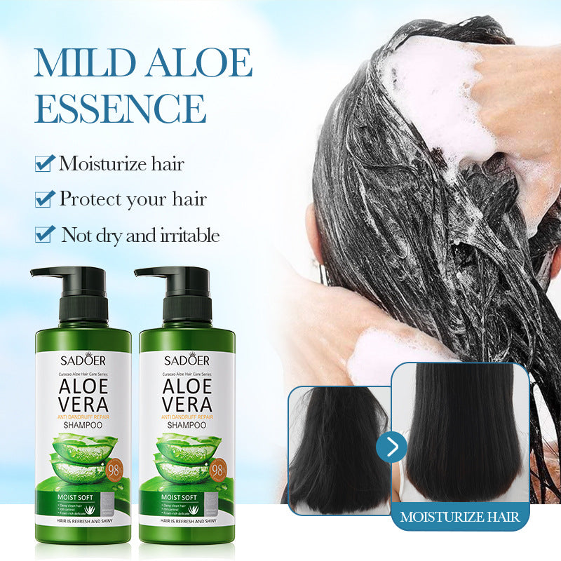 Aloe Vera Shampoo500ml SADOER Hydrating, cleansing, refreshing conditioner  foreign trade wholesale