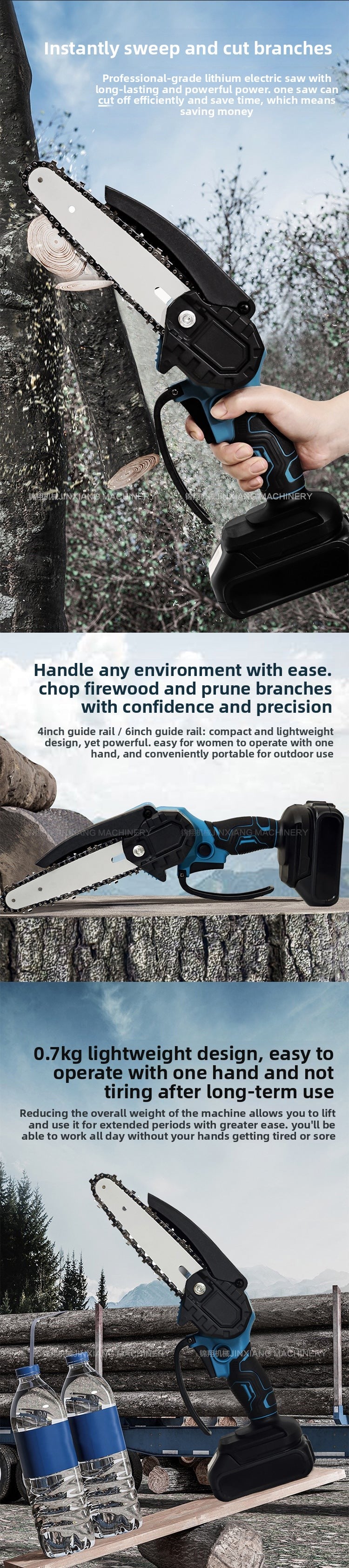 Handheld Electric Saw Small Pruning Saw Logging Saw Single Hand Saw Garden Saw Mini Electric Chain Saw Woodworking Saw4Inch6Inch