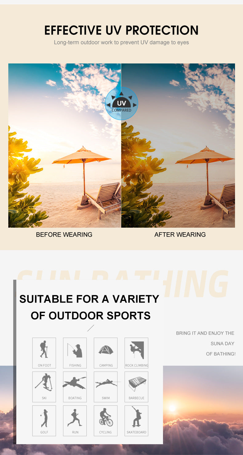 Polarized Sunglasses for Men Fishing European and American Style Outdoor Sun Protection Sunglasses Full Frame Sports Glasses sunglasses