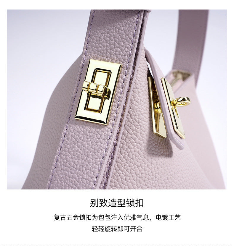 European and American High-End Luxury Handbag for Women, Niche Design, Underarm, Single Shoulder, Crossbody, Dumpling Shape, Genuine Leather, Cowhide, Pillow Bag