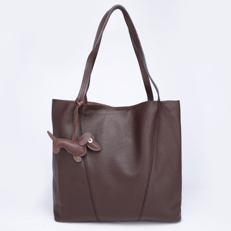 Lazy Style Tote Bag Large Capacity Underarm Shoulder Bag Casual Versatile Letter Bag