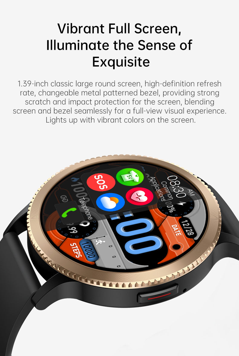T01Smart Watch1.39inch Bluetooth call, heart rate monitor, step counter, sleep monitoring, message notifications, exercise