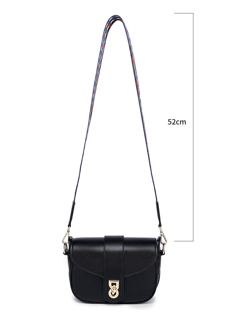 Original Design Niche Texture Saddle Bag with Webbing for Women, Versatile Fashionable Shoulder Bag, Casual Crossbody Bag for Daily Use