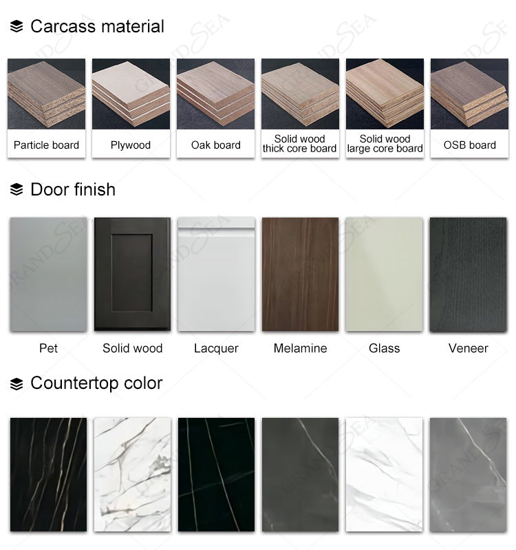 Large Matte Black Wall-mounted Bathroom Cabinet 36 Inches Unique Standing American Bathroom Vanity Set