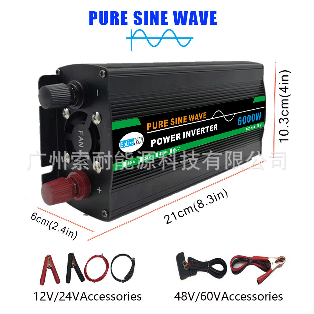 Automotive Pure Sine Wave Inverter1300W Outdoor Adapter Converter12V24V48V60V Turn110V220V