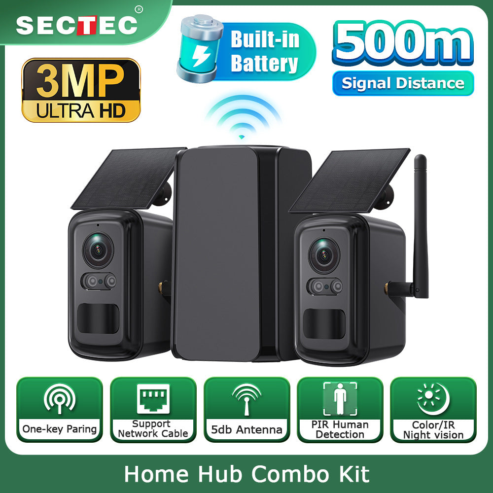 Solar Energy WiFi Relay Monitoring Set Outdoor Camera Full Color Night Vision Remote Mobile Phone Monitoring Special