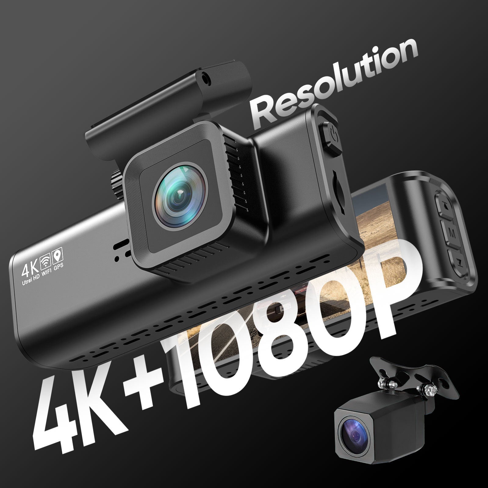 V56 3.18Inch Screen4K+1080P Driving Recorder REDTIGER F7N Optimized Driving Recorder wifi